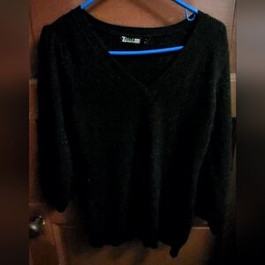 7th Ave New York & CoBlack  Sparkly Sweater Medium